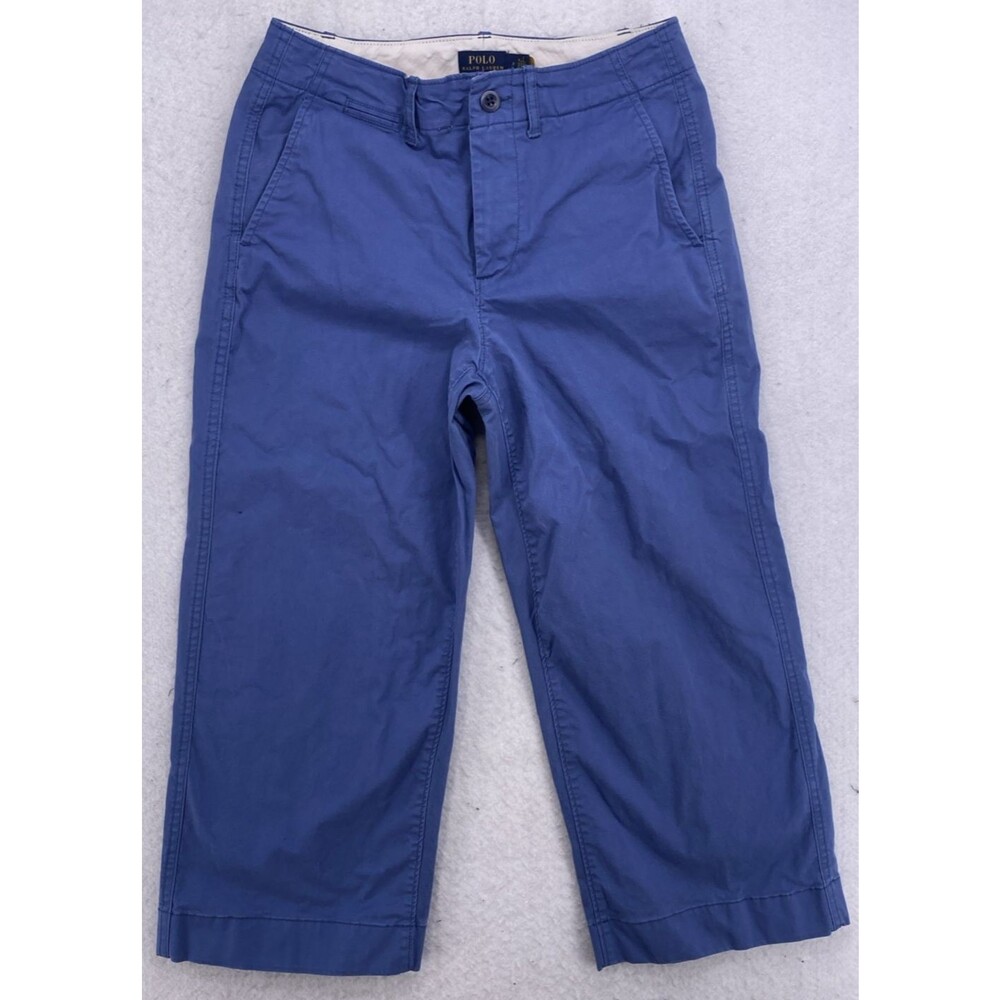 Polo Ralph Lauren Mens Blue Chino Crop Pants 30x23 Custom Fit Made in India 2